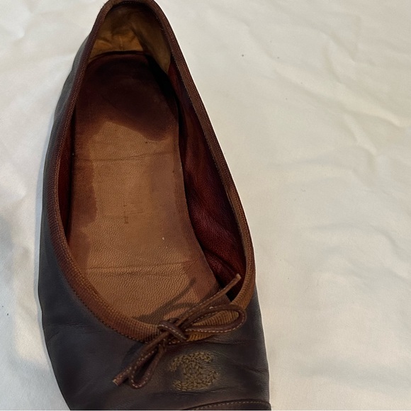 Vintage Chanel Brown Ballet Flats - sz 37 - Picture 11 of 11